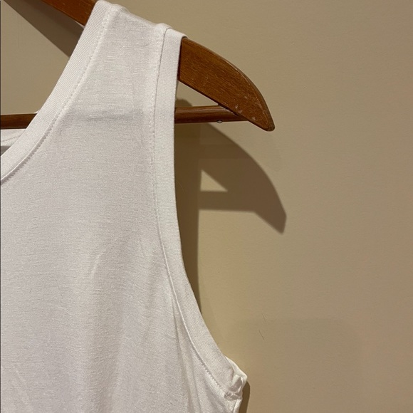 89th + MADISON White Tank Top Shirt with Toe Detail Size Medium - Picture 1 of 5